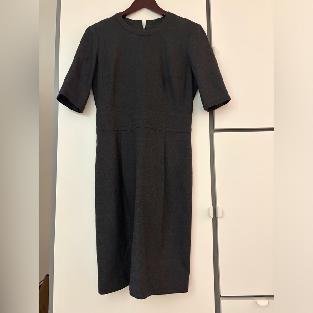 Joseph Black Short-Sleeve Midi Sheath Dress